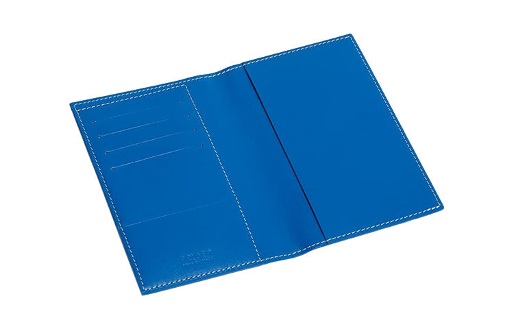GOYARD Grenelle Canvas With Leather Card Holder Passport Holder Unisex Blue