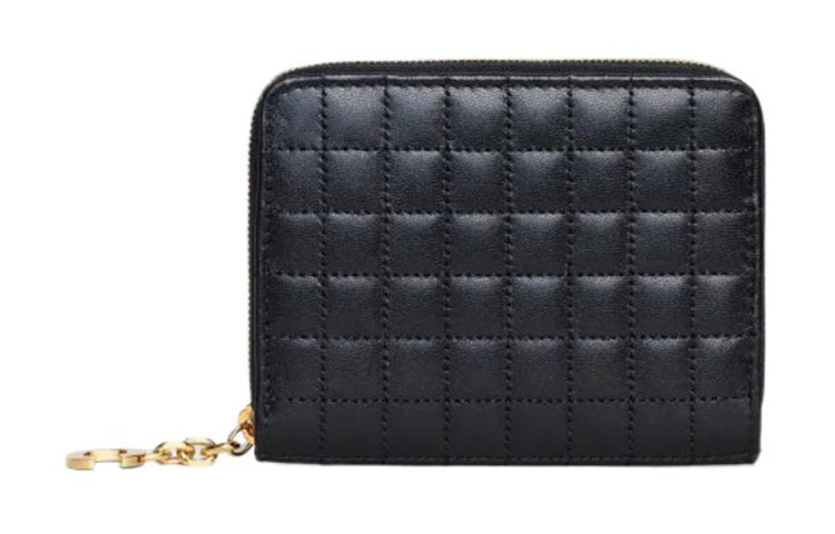 CELINE Calfskin Wallet Women's Black