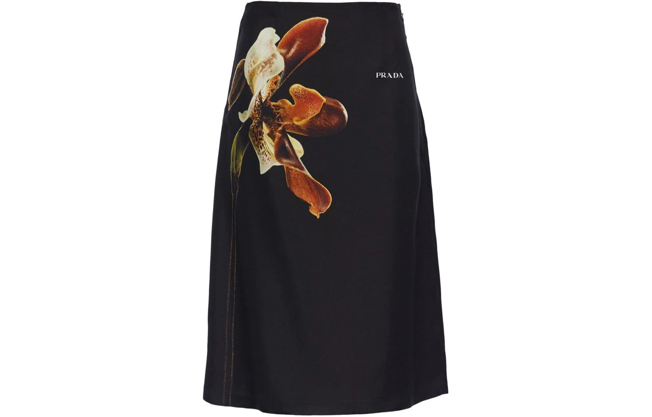 PRADA Casual Long Skirts Women's Black