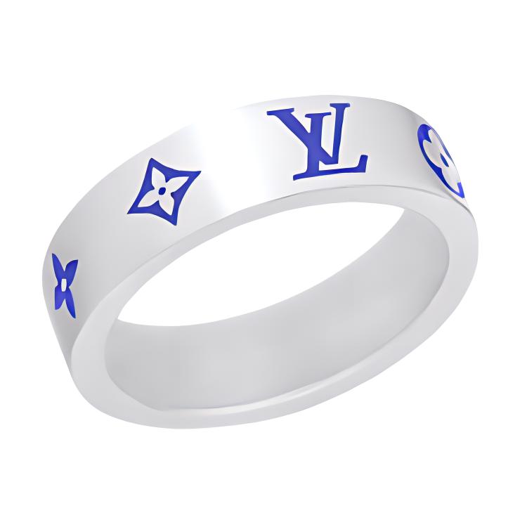 LOUIS VUITTON M1299L Lv Mosaic Thin Ring