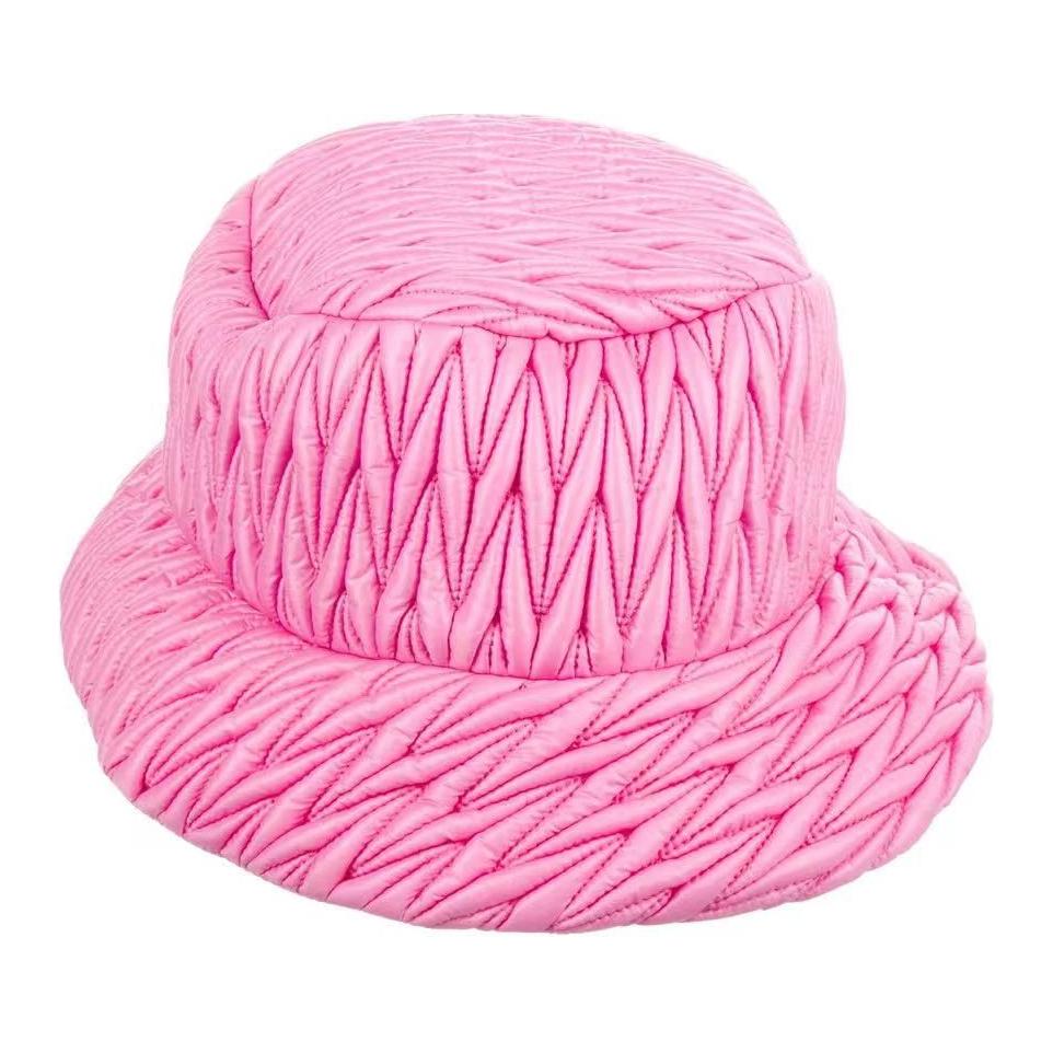 MIU MIU Nylon, Cotton Bucket Hats Unisex Pink