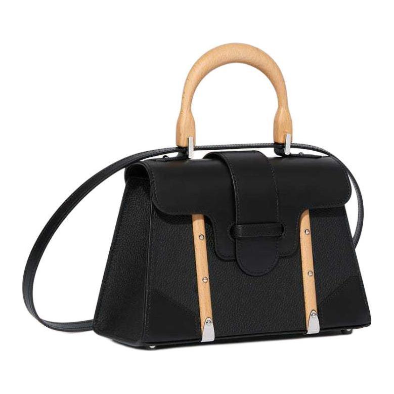 GOYARD Cow Leather Shoulder Bag Crossbody Bag Handbag Mini Women's Black