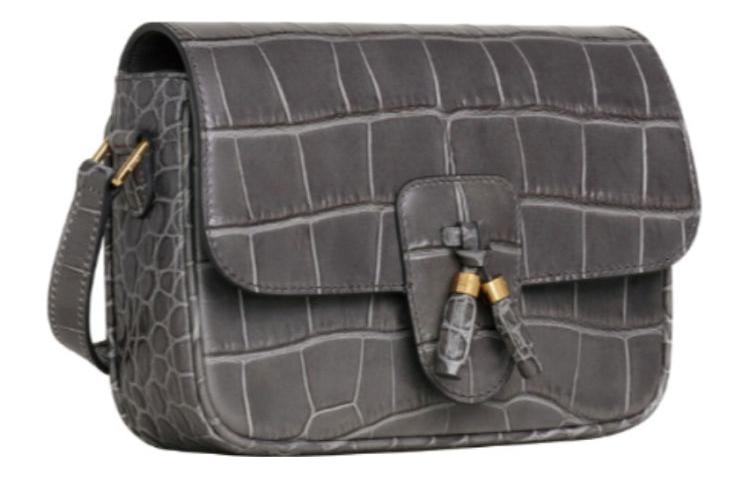 CELINE Calfskin Shoulder Bag Crossbody Bag Mini Women's Gray