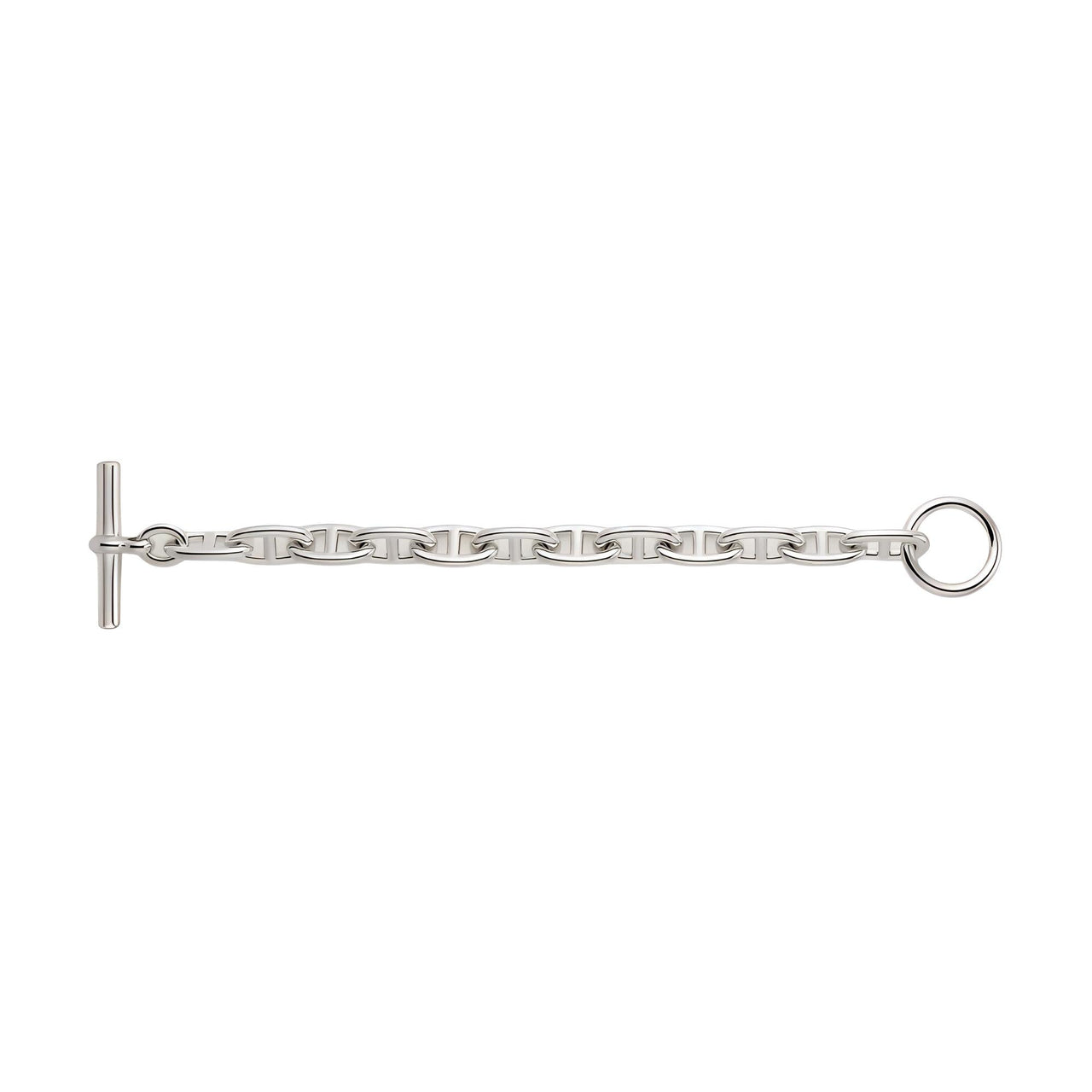 HERMES 925 Sterling Silver Bracelets Men's Silver