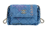 CHANEL 22SS Denim Flap Bag, Shoulder Bag, Crossbody Bag Women's Blue