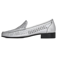 SAINT LAURENT Swann Men's Casual Shoes Men Low Top Silver Gray