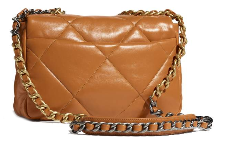 CHANEL 19Bag Lambskin Portable Crossbody Bag, Shoulder Bag Women's Brown