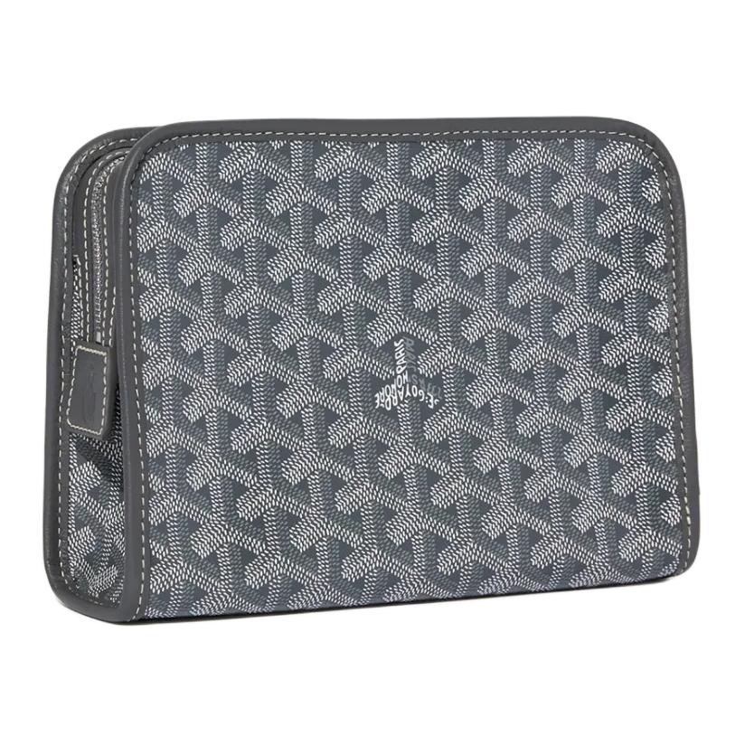 GOYARD JOUVENCE Canvas Toiletry Bag Small Size Unisex Gray