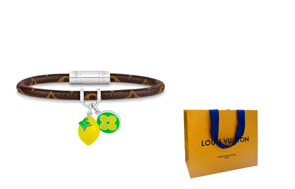 LOUIS VUITTON Hang It Lv Fruits Lemon Bracelet Monogram