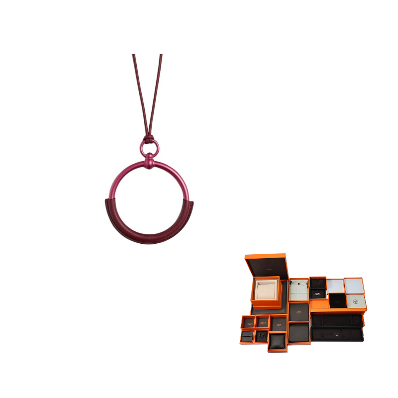 HERMES Aluminum Pendants Women's Rogue Red