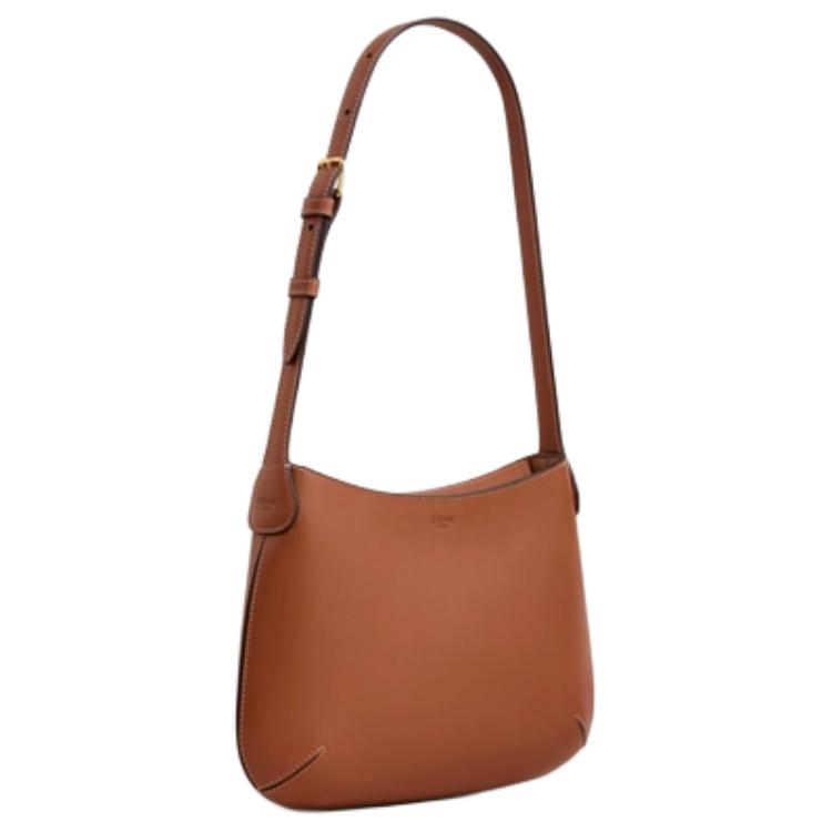 CELINE Calfskin Handbag Shoulder Bag Women's Brown