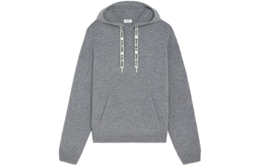 CELINE FW22 Women's Oversized Hooded Sweatshirt Gray