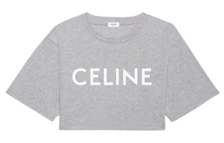 CELINE Crop Tops Women's Gray