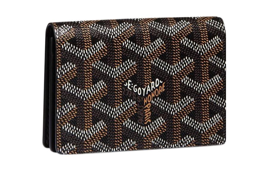 GOYARD MALESHERBES Canvas With Leather Card Holder Unisex Black