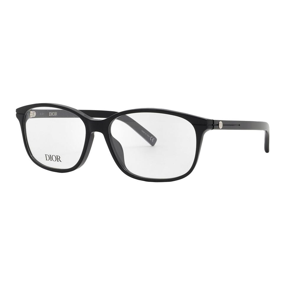 DIOR Acetate Square Eyeglass Frames Men's Bright Black