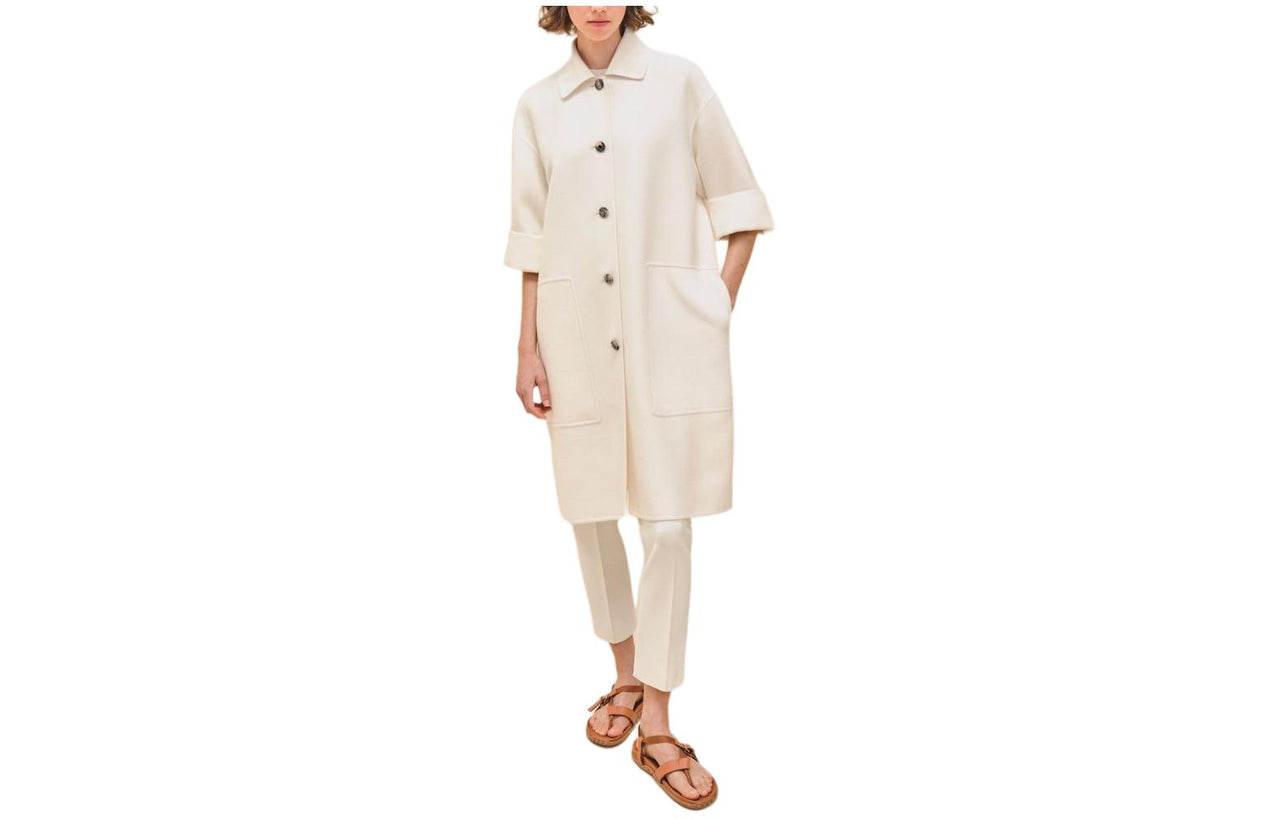 HERMES SS24 Coats Women's White
