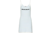 MIU MIU SS23 Slip Dress Women's Light Blue