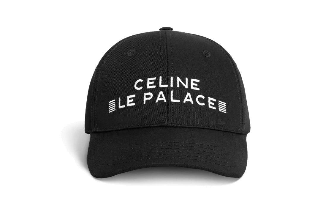 CELINE Cotton Baseball Caps Men's Black