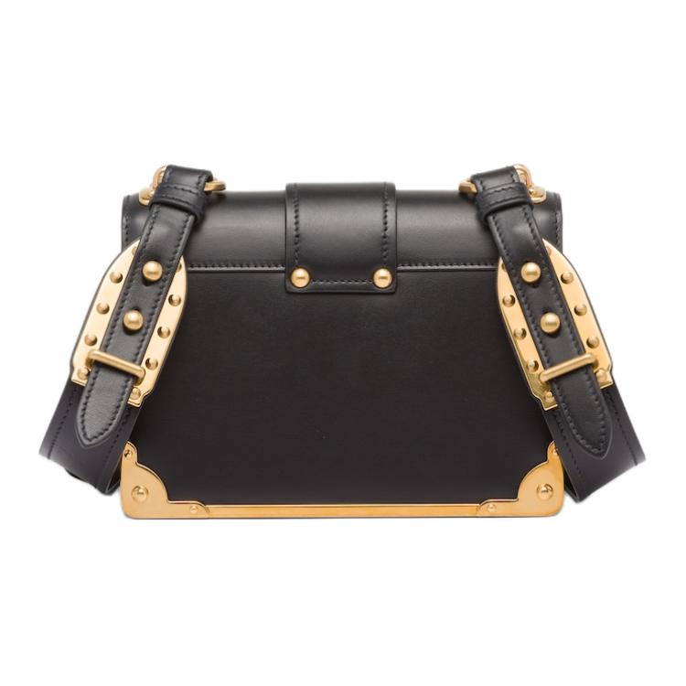 PRADA Cahier Leather Bag Black