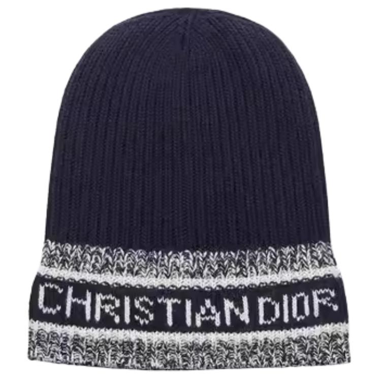DIOR Wool Beanies Women's Marine Blue