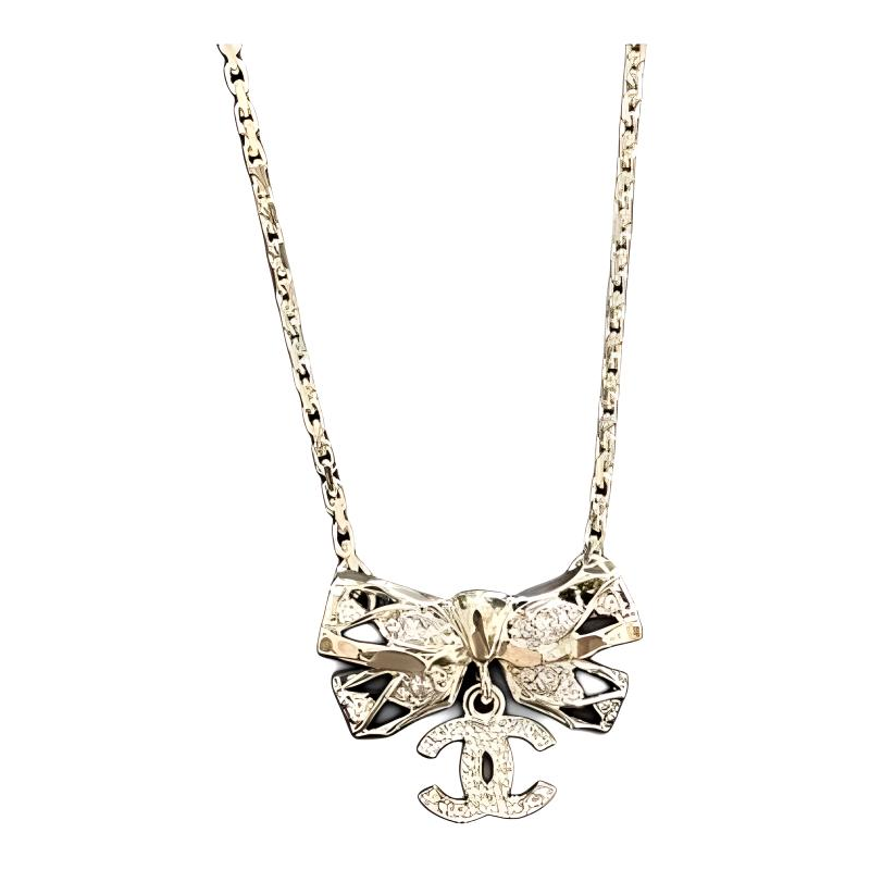CHANEL Necklaces Women's Gold