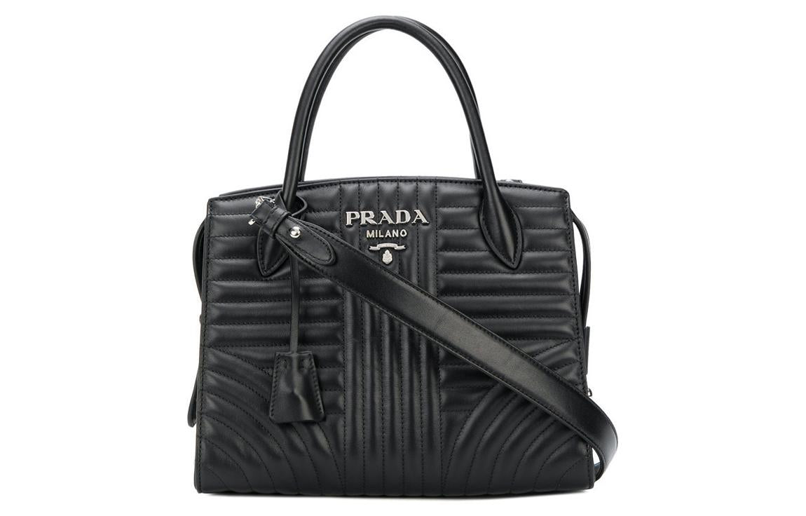 PRADA Calfskin One Shoulder Handbags Women's Black