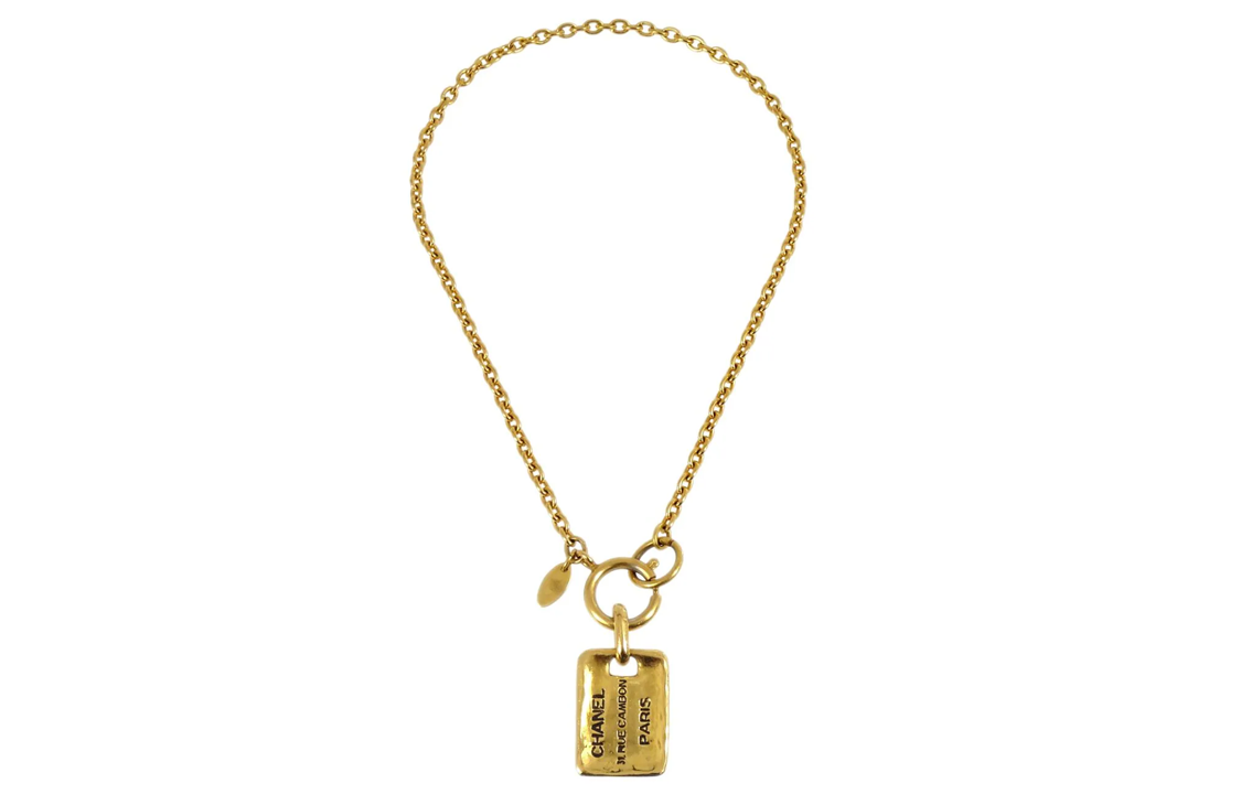 CHANEL 1980-1990s Cc Pendant Necklace