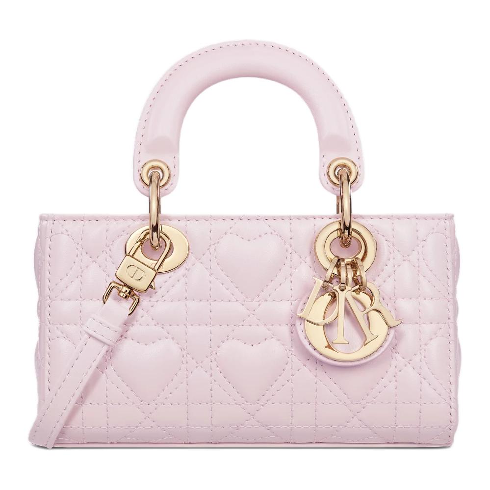 DIOR Lady D Joy Lambskin Lady Dior Bag, Shoulder Bag, Crossbody Bag, Handbag Extra Mini Women's Light Pink