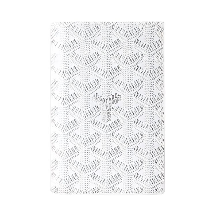 GOYARD Grenelle Canvas With Leather Card Holder Passport Holder Unisex White