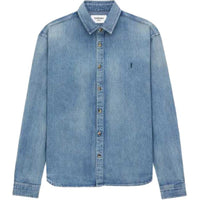 SAINT LAURENT Cassandre Button Up Denim Shirt