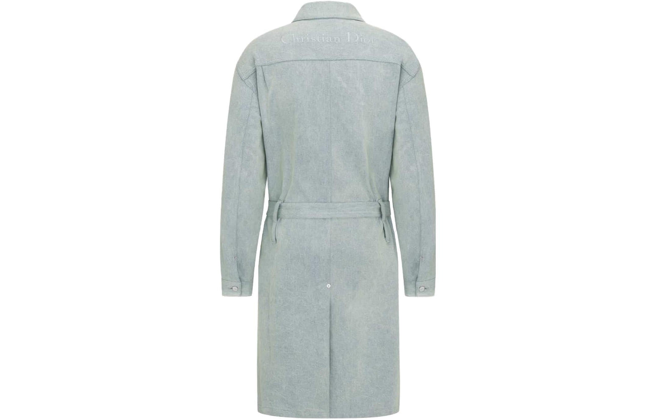 DIOR Coats Men Light Blue