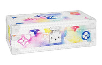 LOUIS VUITTON Coated Canvas With Leather Storage Box Hard Case Unisex Watercolor Tie Dye