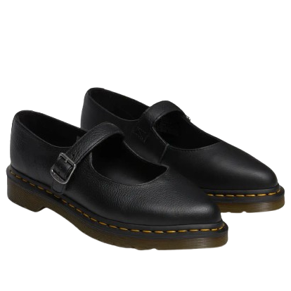 (WMNS) Dr. Martens Elphie Virginia Leather Mary Jane 'Black' 40685001