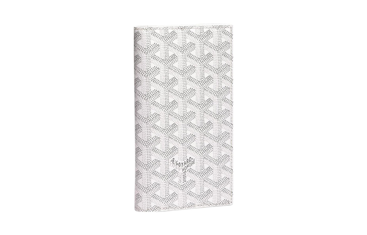 GOYARD SAINT-ROCH Canvas With Leather Dog's Teeth Wallet Unisex White