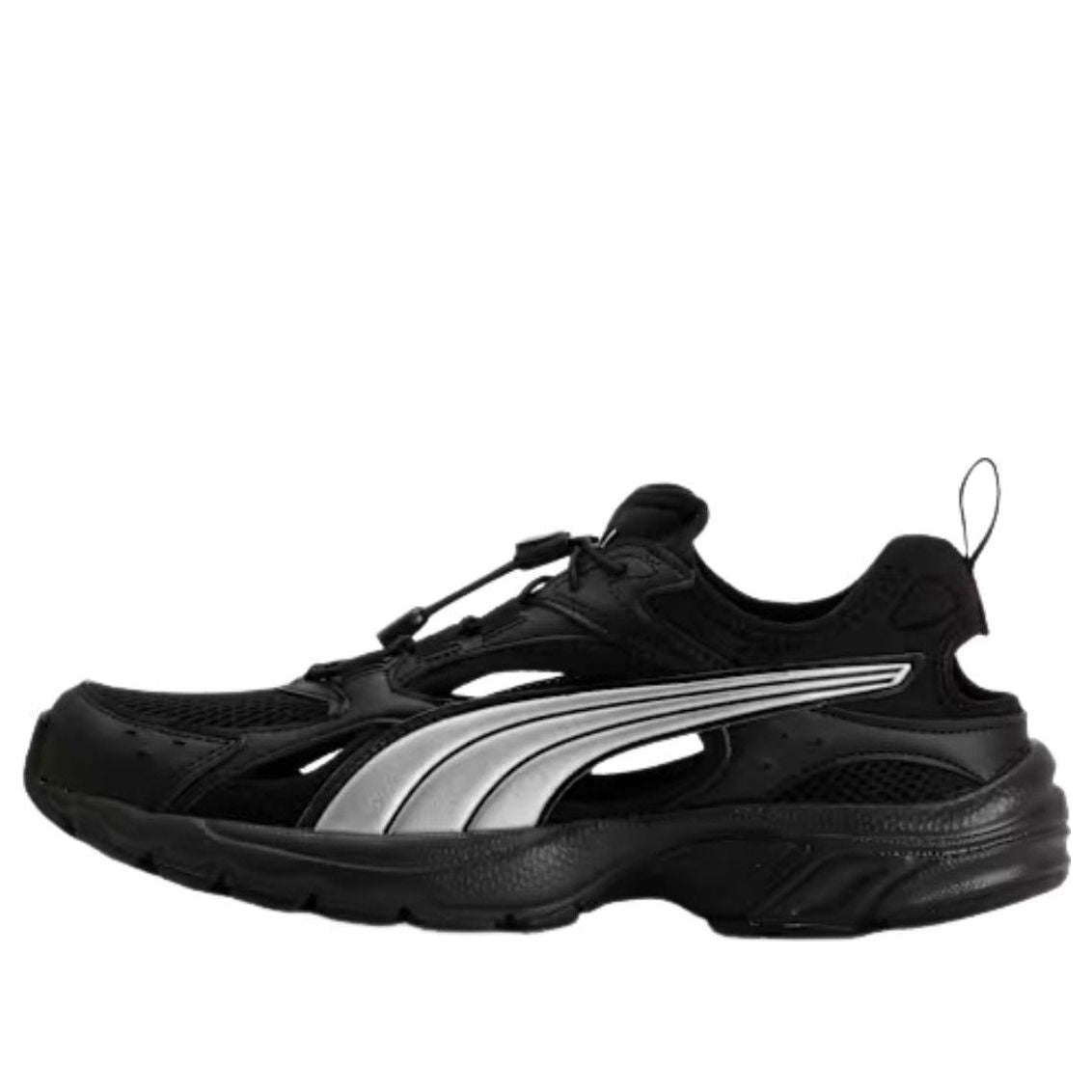 PUMA Milenio Tech LT Sandals 'Black Silver' 409317-02