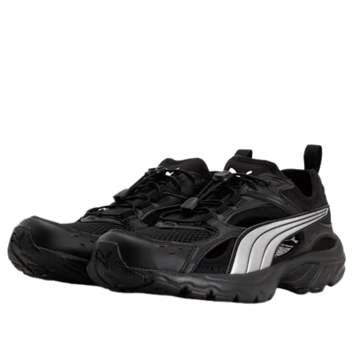 PUMA Milenio Tech LT Sandals 'Black Silver' 409317-02