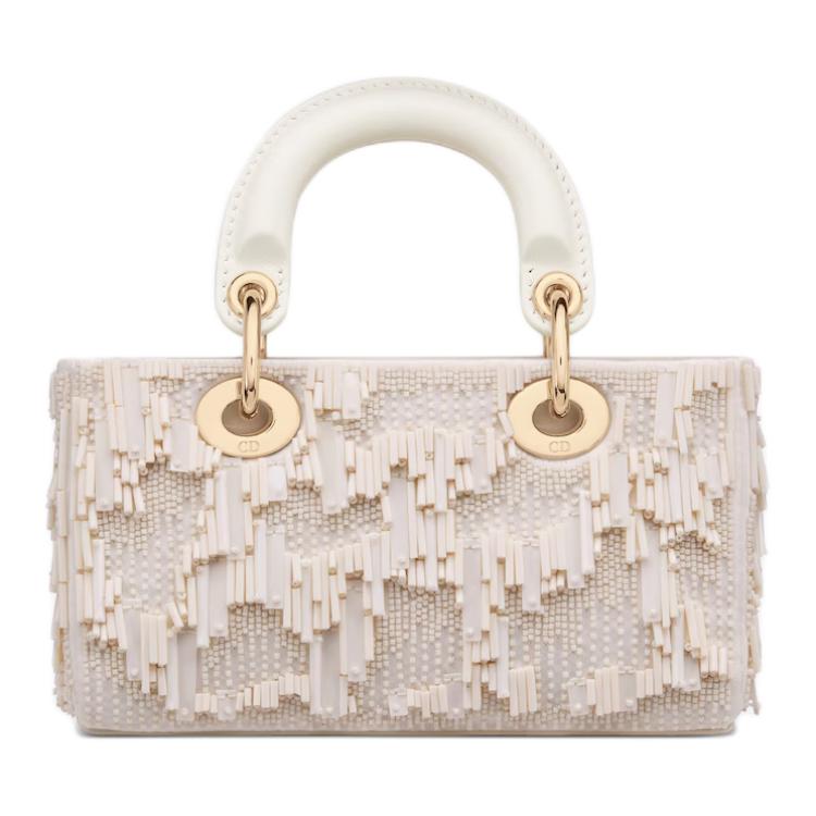 DIOR Lady D Joy Cotton Lady Dior Bag, Shoulder Bag, Crossbody Bag, Handbag Women's Ecru