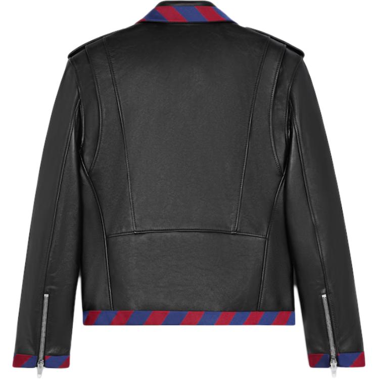 CELINE Braided Biker Zip Up Jacket