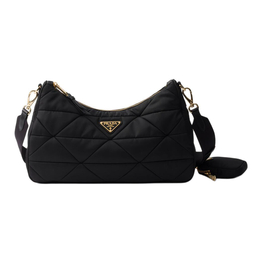 PRADA Recycled Polyamide Shoulder Bag Tubas Women's Black