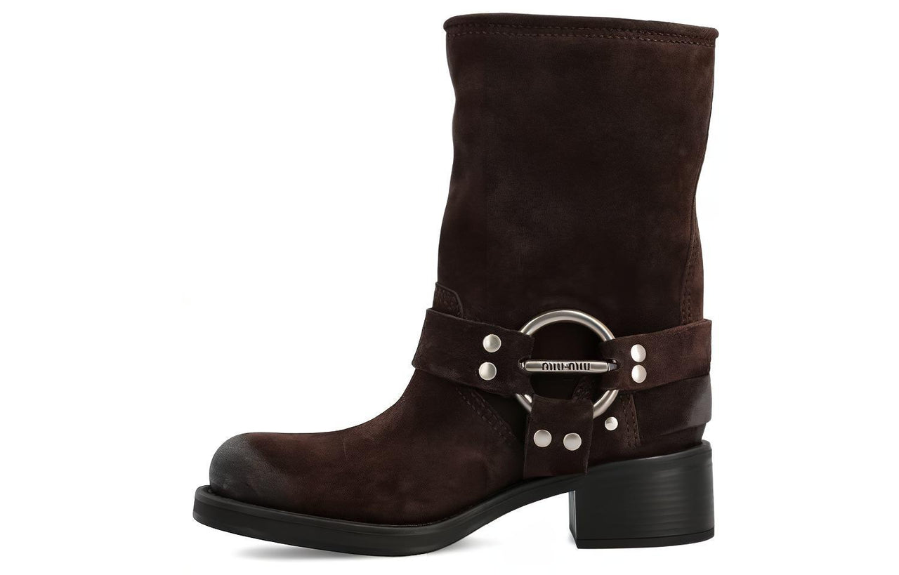 MIU MIU Ankle Boots Women's Brown