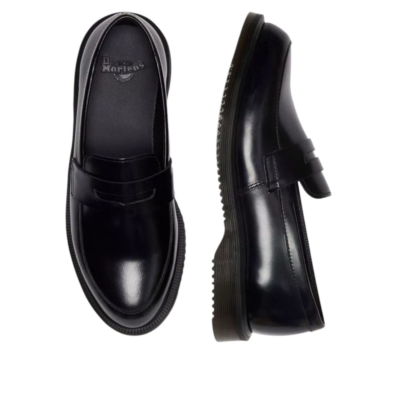 (WMNS) Dr. Martens Temara Polished Smooth Leather Loafers 'Black' 41359001