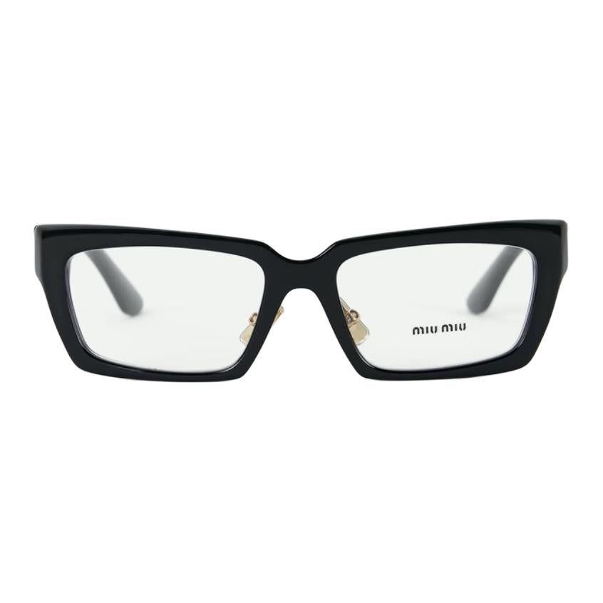 MIU MIU Plate Frame Square Eyeglass Frames Women's Black