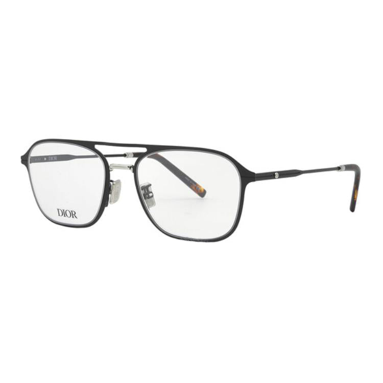 DIOR Metal Square Eyeglass Frames Men's Matte Black