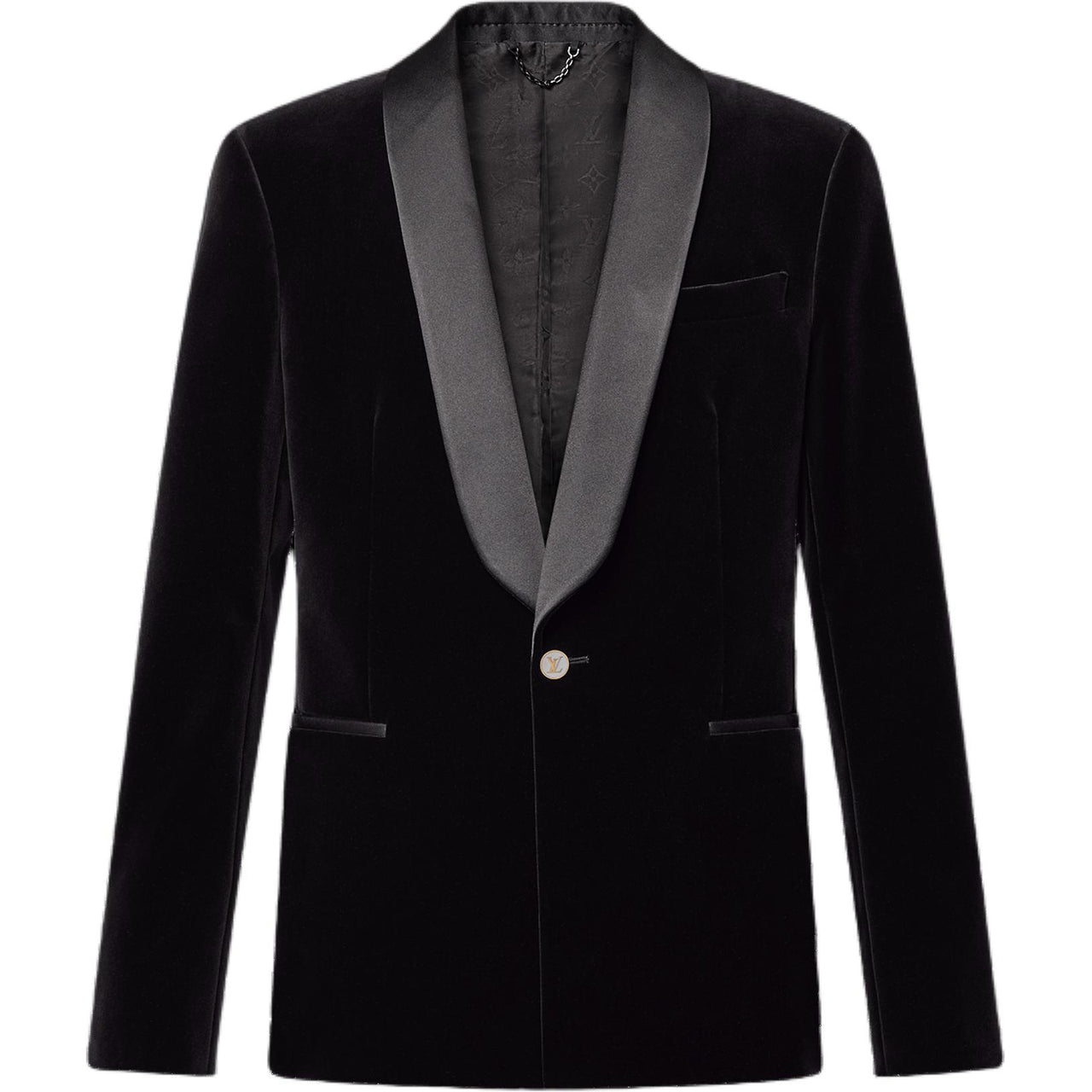 LOUIS VUITTON Single-Breasted VeLOUIS VUITTONet Tuxedo Jacket
