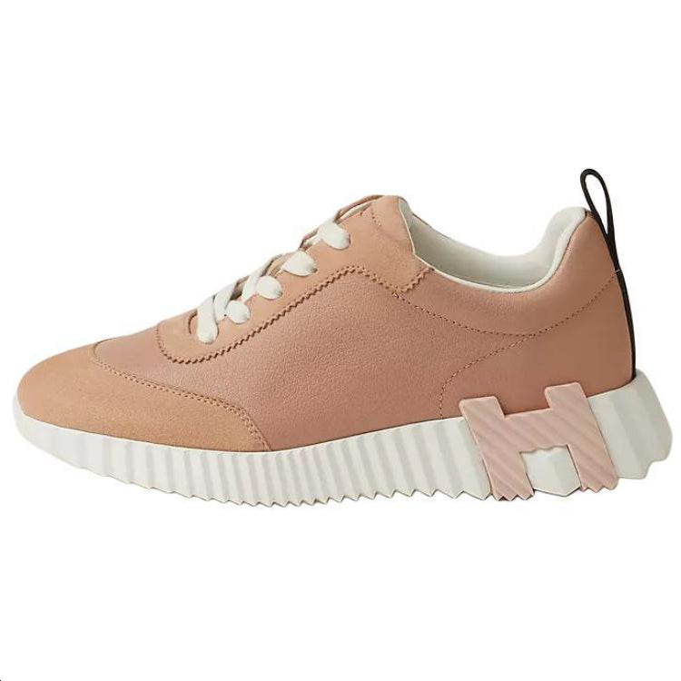 HERMES Bouncing Low-Top Casual Shoes Women's Pink