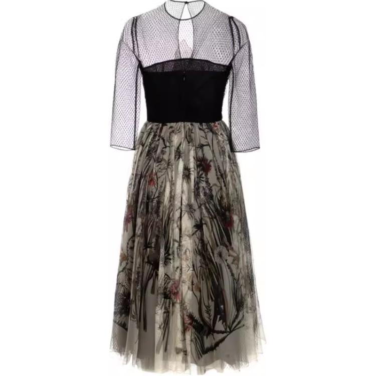 DIOR Long-Sleeved Dresses Women's Multicolor