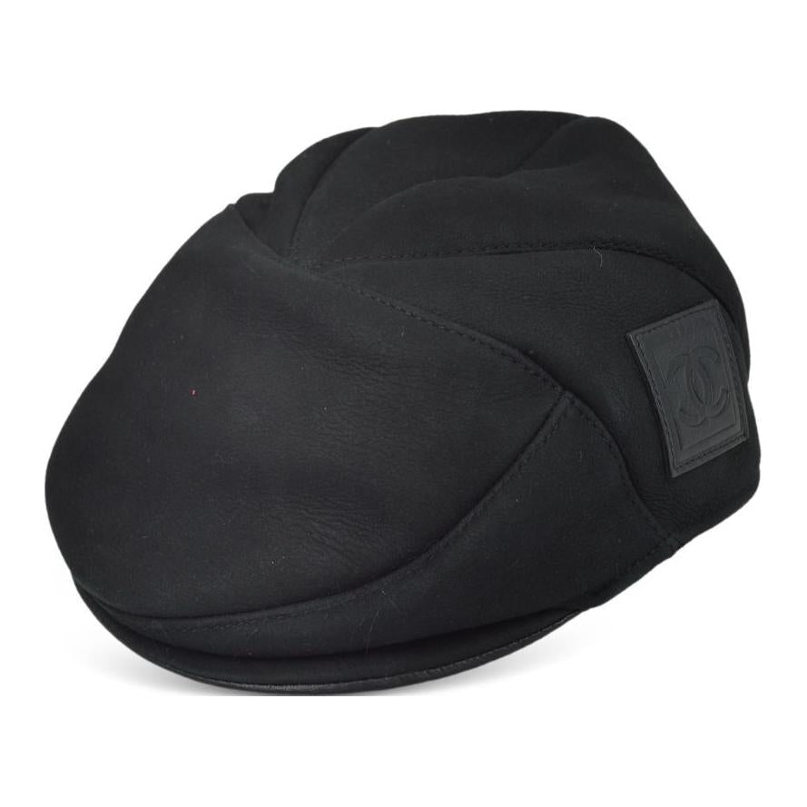 CHANEL 1990 2000s Sport Line Leather Hat