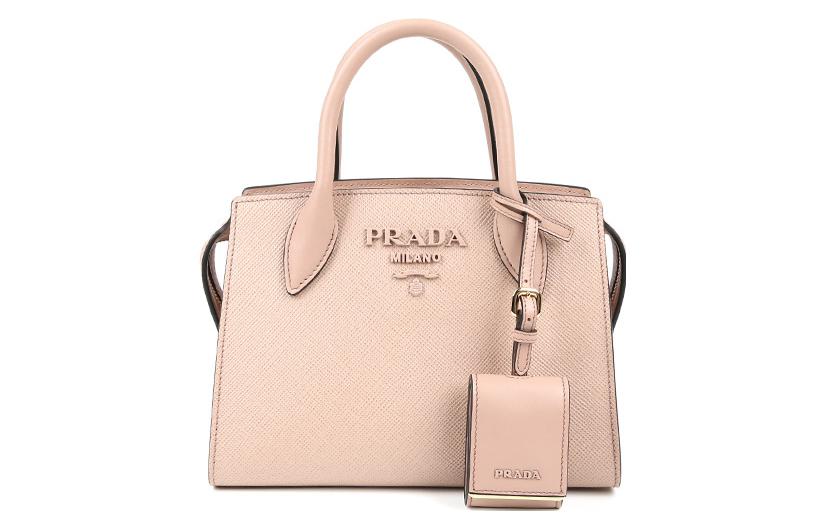 PRADA Cow Leather Shoulder Bag Crossbody Bag Handbag Women's Pink