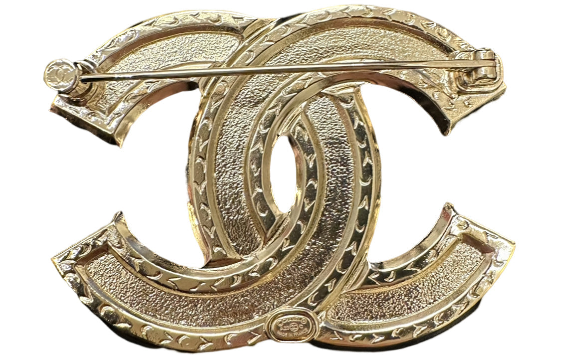 CHANEL 1986-1988 Cc Logo Brooch