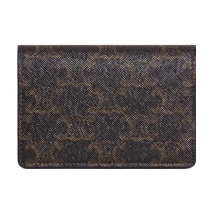 CELINE Cow Leather Card Holder Men's Black